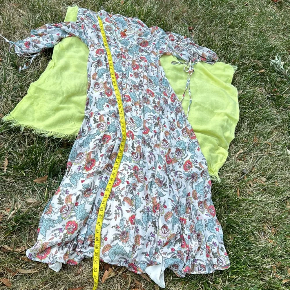 ☮️ Free People; BEAUTIFUL & Romantic “Earthfolk” Floral Maxi Dress in Sz. Small! - Picture 16 of 16